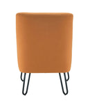 Back view of a TC Pearl Reception Chair with a plush, pearl-colored upholstered seat and elegant design.