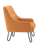 TC Pearl reception chair with plush pink upholstery and sleek design, ideal for elegant waiting areas.