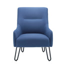 Pearl reception chair by TC, featuring a plush upholstered seat and elegant design, shown from the front.