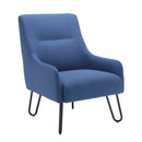 Elegant pearl reception chair from TC with a sleek design, shown from the front, featuring plush upholstery and modern style.