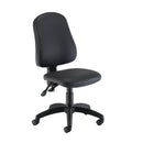 Black PU Calypso 2 High Back Operator Chair by TC, front view showing ergonomic design and padded headrest.