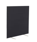 Black TC floor standing screen straight, modern room divider with sleek design, demonstrating its height and clean partition style.