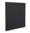Black TC Floor Standing Screen Straight, a sleek room divider with a sturdy frame and fabric panels for privacy and separation.