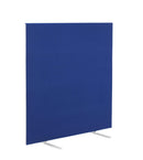 Blue TC floor standing screen, straight style, with a sleek modern design, shown in a well-lit indoor setting.