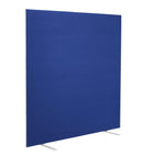 Blue floor standing screen by TC with straight design, ideal for room divider or privacy in modern office or home settings.