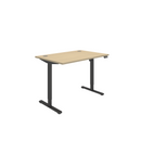 TC Core single motor sit-stand desk in Canadian Oak finish, showing the front view with adjustable height and sleek design.