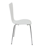 Image of a white Picasso Heavy Duty Chair by TC, shown from an angled view highlighting its sturdy design and modern style.