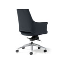 Tempo Medium Back Executive Chair - Black Faux Leather