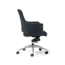 Tempo Medium Back Executive Chair - Black Faux Leather