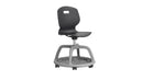 Titan Arc Community Chair in anthracite, front view showing modern design and sleek metal legs.