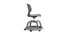 Titan Arc Community Chair in anthracite fabric, side view showing modern design and comfortable seating for communal spaces.