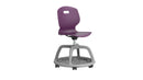 Titan Arc Community Chair with woven grape-colored seat and backrest, modern design for indoor or outdoor seating.