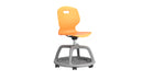 Titan Arc Community Chair in Marigold, front view showing the modern design and vibrant color.