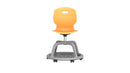 Titan Arc Community Chair with marigold fabric, front view showcasing modern design and comfortable seating.