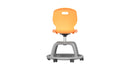 Titan Arc Community Chair with marigold fabric, rear view showing sleek design and sturdy construction.