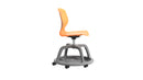 Titan Arc Community Chair with marigold fabric and sleek side profile, modern and stylish for contemporary spaces.