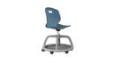 Titan Arc Community Chair in steel blue, showing the rear view with a modern design and sleek metal frame.