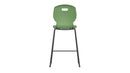 Titan Arc High Stool Size 5 with forest green finish, viewed from the rear showing sturdy construction and modern design.