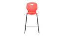 Titan Arc High Stool Size 5 in Coral, front view showing sleek design and comfortable seating for modern living spaces.