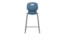 Titan Arc High Stool Size 5 in steel blue, front view showing sleek modern design and sturdy metal construction.