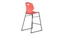 Titan Arc High Stool Size 6 in coral color, showing the rear view with a sleek, modern design and sturdy construction.