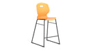 Titan Arc High Stool Size 6 with marigold-colored seat and modern design, shown from the front.