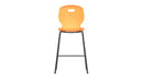 Titan Arc High Stool Size 6 in Marigold, rear view showcasing sleek design and sturdy construction for modern seating.