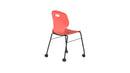 Titan Coral Arc Mobile Chair featuring a sleek design and vibrant coral color, with adjustable armrests and modern style.