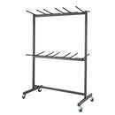 Titan Folding Chair Trolley for 140 chairs, sturdy metal frame with wheels, designed for easy transport and storage.