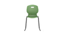 Titan Arc Skid Chair Size 5 with forest green frame and padded seat, shown from the front view.