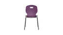 Rear view of Titan Arc Skid Chair Size 5 in grape color, showing the sturdy plastic frame and skid base for stability.