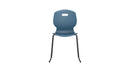 Titan Arc Skid Chair Size 5 with steel blue frame, front view showing ergonomic design and sturdy construction.
