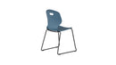 Titan Arc Skid Chair Size 5 in steel blue, showing the rear side with sturdy design and smooth finish.