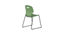 Titan Arc Skid Chair Size 6 with forest green skid, rear view showing sturdy base and durable construction.