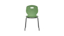 Titan Arc Skid Chair Size 6, forest green rear view showing sturdy metal frame and skid base for outdoor use.