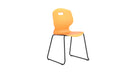 Titan Arc Skid Chair Size 6 with marigold-colored frame and ergonomic design, shown from the front view.