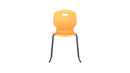 Titan Arc Skid Chair Size 6 in marigold with a front view showing the sturdy frame and vibrant color.