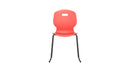 Titan Arc Skid Chair Size 6 in living coral, showing the front view with sleek design and modern style.