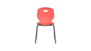 Titan Arc Skid Chair Size 6 in living coral, rear view showing sleek design and sturdy skid base.
