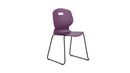 Titan Arc Skid Chair Size 6 in grape color, front view showing the modern design and sturdy frame.