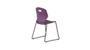 Titan Arc Skid Chair Size 6 with grape-colored rear, showcasing its sturdy design and ergonomic features.