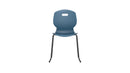 Titan Arc Skid Chair Size 6 in steel blue, front view showing sleek, modern design with sturdy frame and comfortable seating.