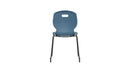 Titan Arc Skid Chair Size 6 in steel blue, showing the rear view with a sturdy metal frame and padded seat for comfort.