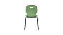 Titan Arc 4 Leg Chair with Brace, Size 5, in forest green, showing the rear view with reinforced leg support and sturdy design.