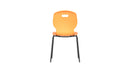 Titan Arc 4 Leg Chair with Brace, Size 5, Marigold color, rear view showing sturdy frame and supportive design.