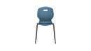 Titan Arc 4 Leg Chair With Brace in steel blue, size 5, showing the sturdy metal frame and comfortable seat from the front view.