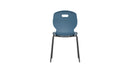 Titan Arc 4 Leg Chair with Brace in steel blue, showing the rear view of the sturdy, ergonomic design and supportive frame.