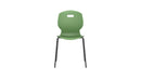 Titan Arc 4 Leg Chair with Brace size 6, forest green front view showing sturdy metal frame and supportive design.
