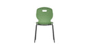 Titan Arc 4 Leg Chair with Brace, Size 6, forest green color, showing the rear view with sturdy frame and reinforced support.