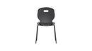 Titan Arc 4 Leg Chair with Brace, size 6, featuring anthracite fabric and rear view of sturdy frame and support structure.